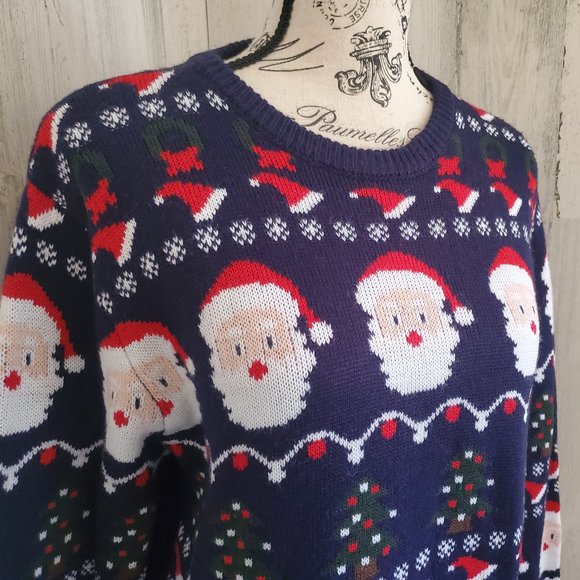 SEASONS GREETING CHRISTMAS SANTA SWEATER - Picture 2 of 6